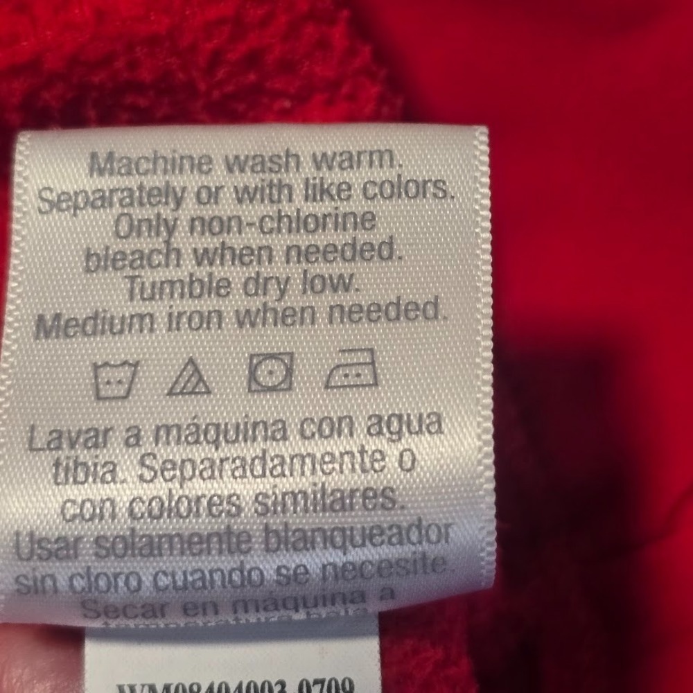 Danskin Now Red Fleece Full Zip Jacket Womens M Activewear Gorpcore Hiking Layer - Picture 12 of 12